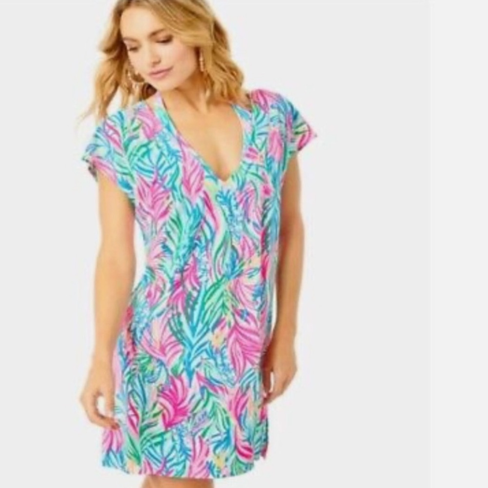 Lilly Pulitzer Talli V-Neck Coverup. XL Worn Once!